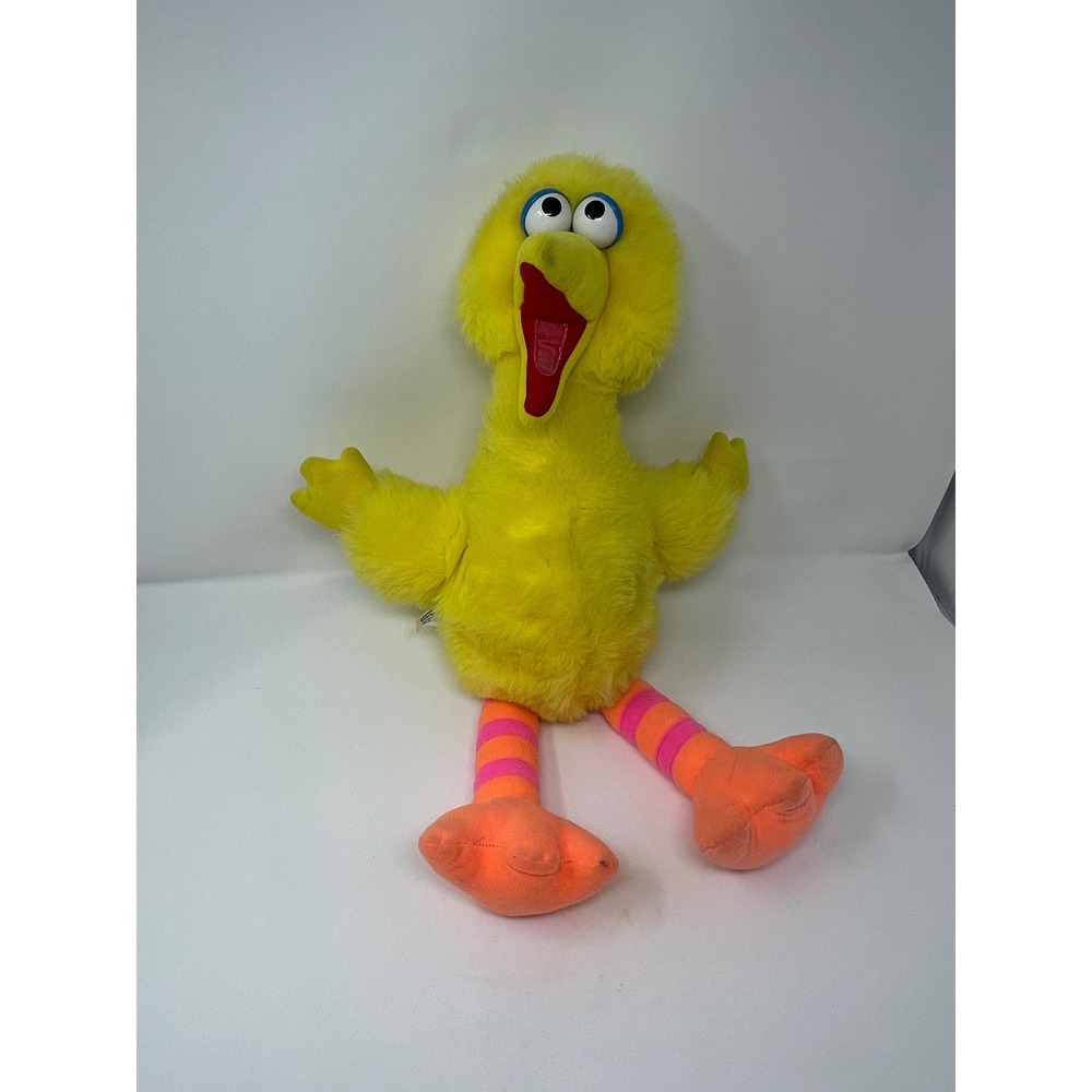 Vintage 1980's Sesame Street Talking Big‎ Bird Plush Pull-String Stuffed 21"